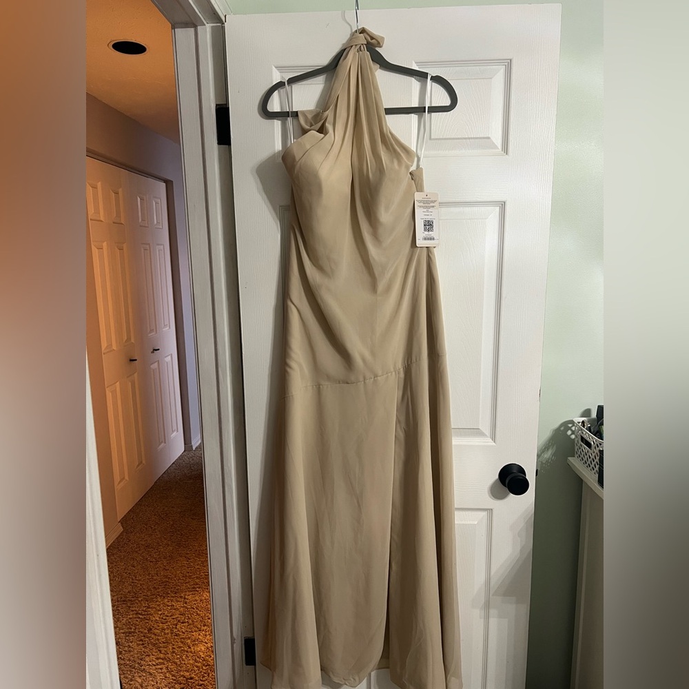 Revelry Chiffon Bridesmaid Dress - Champagne